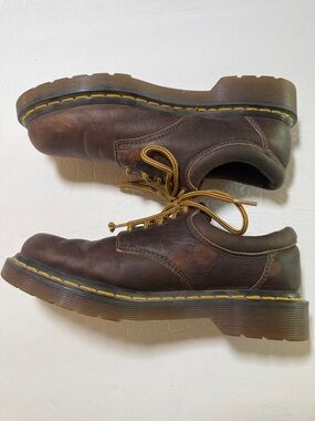 DR MARTENS 8053 Crazy Horse Brown Leather Oxford Shoes Y2K 90’s Academia US 7